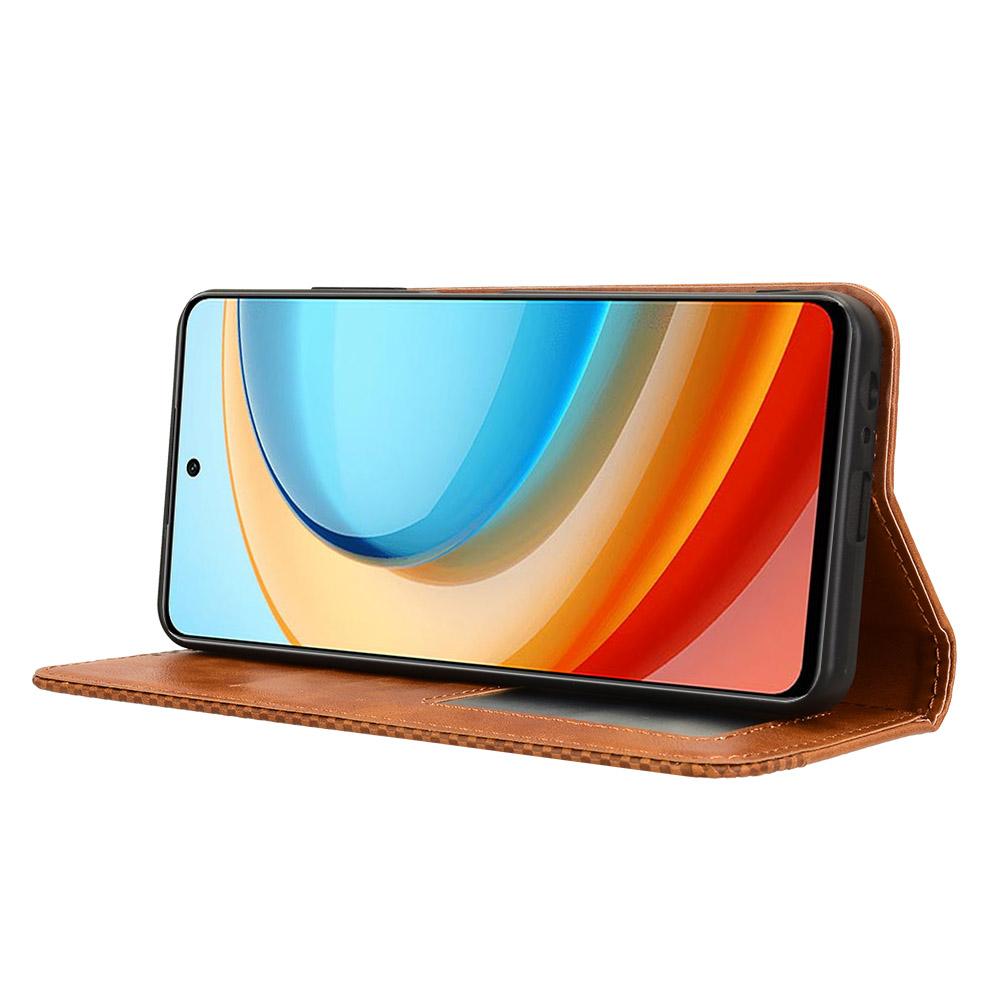 Для ZTE Blade A75 5G/nubia Focus кожаный чехол-кошелек подставка ретро текстура чехол для телефона