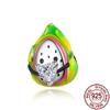 New Charms 925 Silver Fruit Food Goblet Hamburger Coffee Cup Beads Fit Bracelet Necklace DIY Jewelry