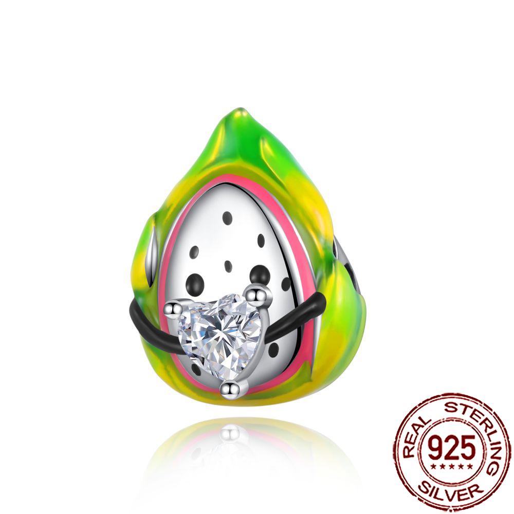 New Charms 925 Silver Fruit Food Goblet Hamburger Coffee Cup Beads Fit Bracelet Necklace DIY Jewelry