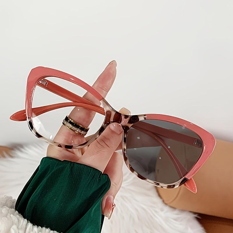 1 шт. Новые фотохромные очки с защитой от синего света, простые очки двойного назначения для дня и ночи, металлическая оправа «кошачий глаз», женские модные очки