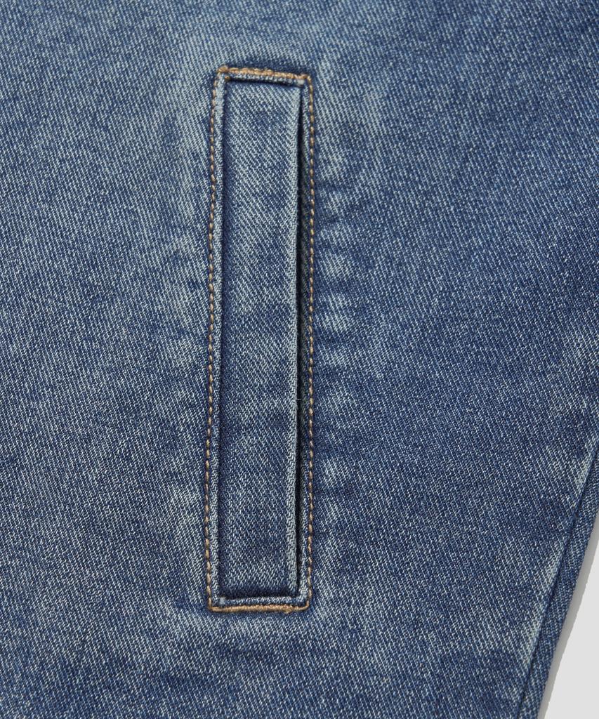 Джинсовая укороченная куртка Agod, стирка stonewash [Индиго]