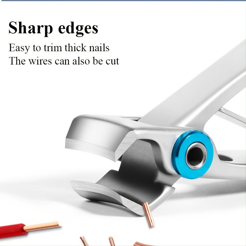 1 Pc Nail Clipper - Wide-Opening Jaws Sharp Nail Cutter Sturdy Stainless Steel Fingernail Clippers Toenail Clippers For Thick And Hard Nails