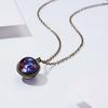 Planet Galaxy Zinc Zinc Alloy Double Side Universe Jewelry Double Side Pendant Clavicle Chain Necklaces