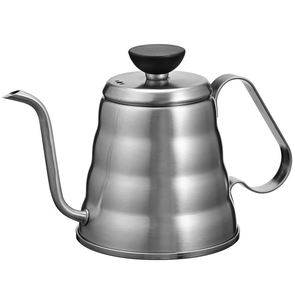 HARIO V60 Metal Drip Kettle Buono, Silver, 500ml Capacity, Hairline Silver, O-VKB-70-HSV