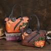 Genuine Leather Women Bag Handmade Embossing Retro Luxury Handbags Large Capacity Shoulder & Crossbody Bags