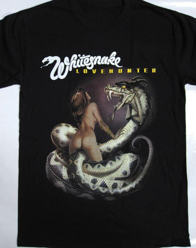 Винтажная Whitesnake - Lovehunter 80-х Футболка с коротким рукавом Размеры S-4XL AH485 Унисекс Футболка