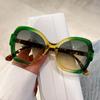 Oversized Oval Fashion Sunglasses For Women Men Funny Jelly Color Block Party Favors Decorative Glasses Shades Fashion Glasses