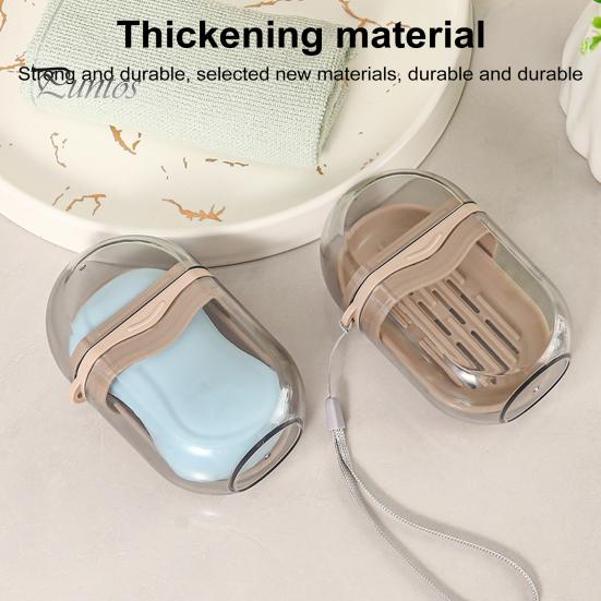 Дорожная мыльница с прозрачным дизайном, компактная переносная герметичная мыльница с крышкой, мыльница с поддоном для слива