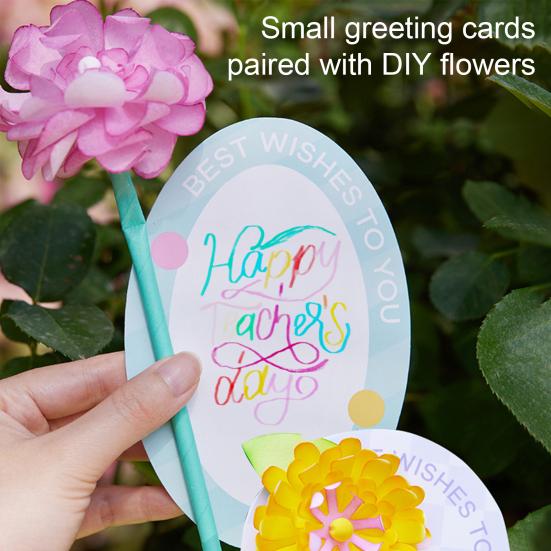 1 Set DIY Watercolor Flower Art Kit Handcrafted Coloring Paper Flower Kit