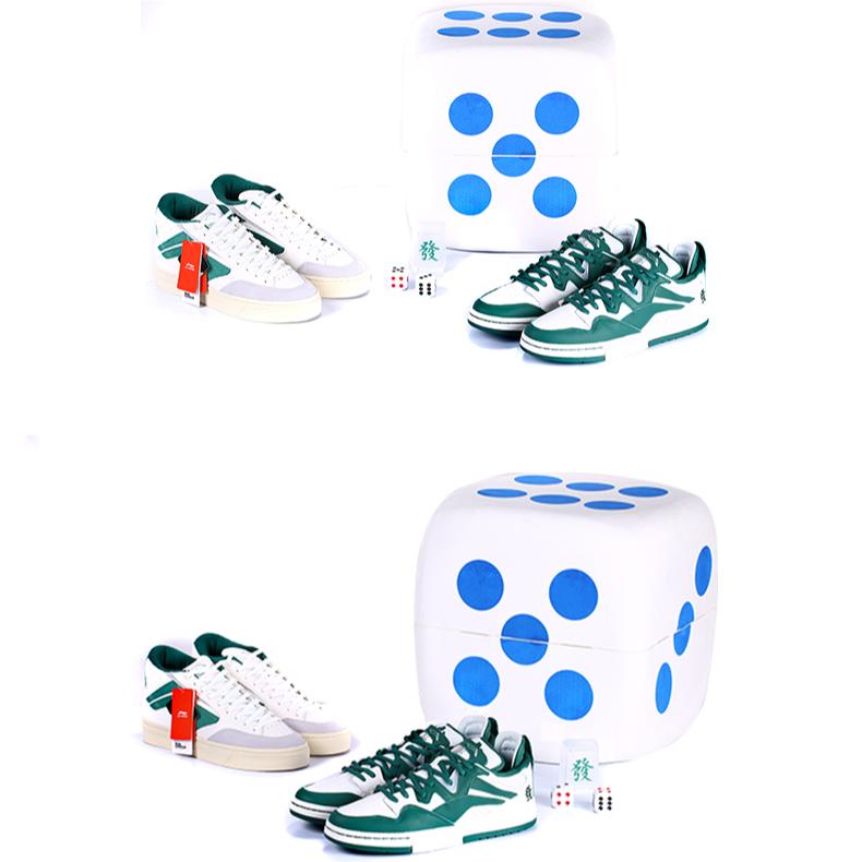 Li Ning Скользкие, износостойкие, легкие низкие кеды для скейтбординга Женские Зеленые AECS002-2(S-BOX)