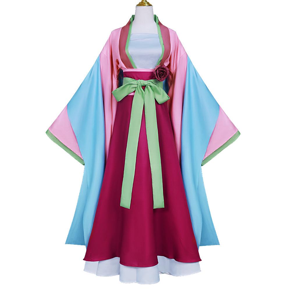 Костюм для косплея в розовом цвете в старинном стиле «Дневники аптекаря» (Полный комплект)