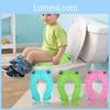 Настраиваемая Складная Портативная Подушка для Сиденья Унитаза 'Сова' для Детей Доступна в Зеленом Лягушонке, Розовом Лягушонке и Синем Лягушонке