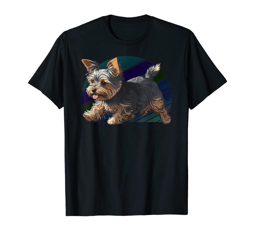 Playful Yorkshire Terrier Dog Pop Art Proud Yorkie Owners T-Shirt