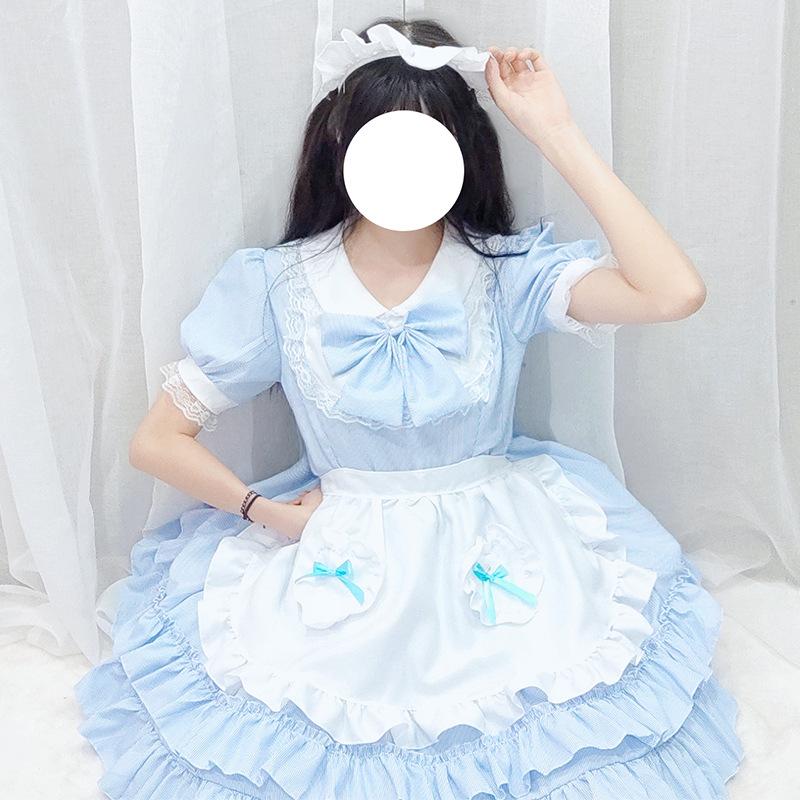 Schoolgirl Cute Summer Puff Loli Sweet Dress Maid Fluffy Dress Cos