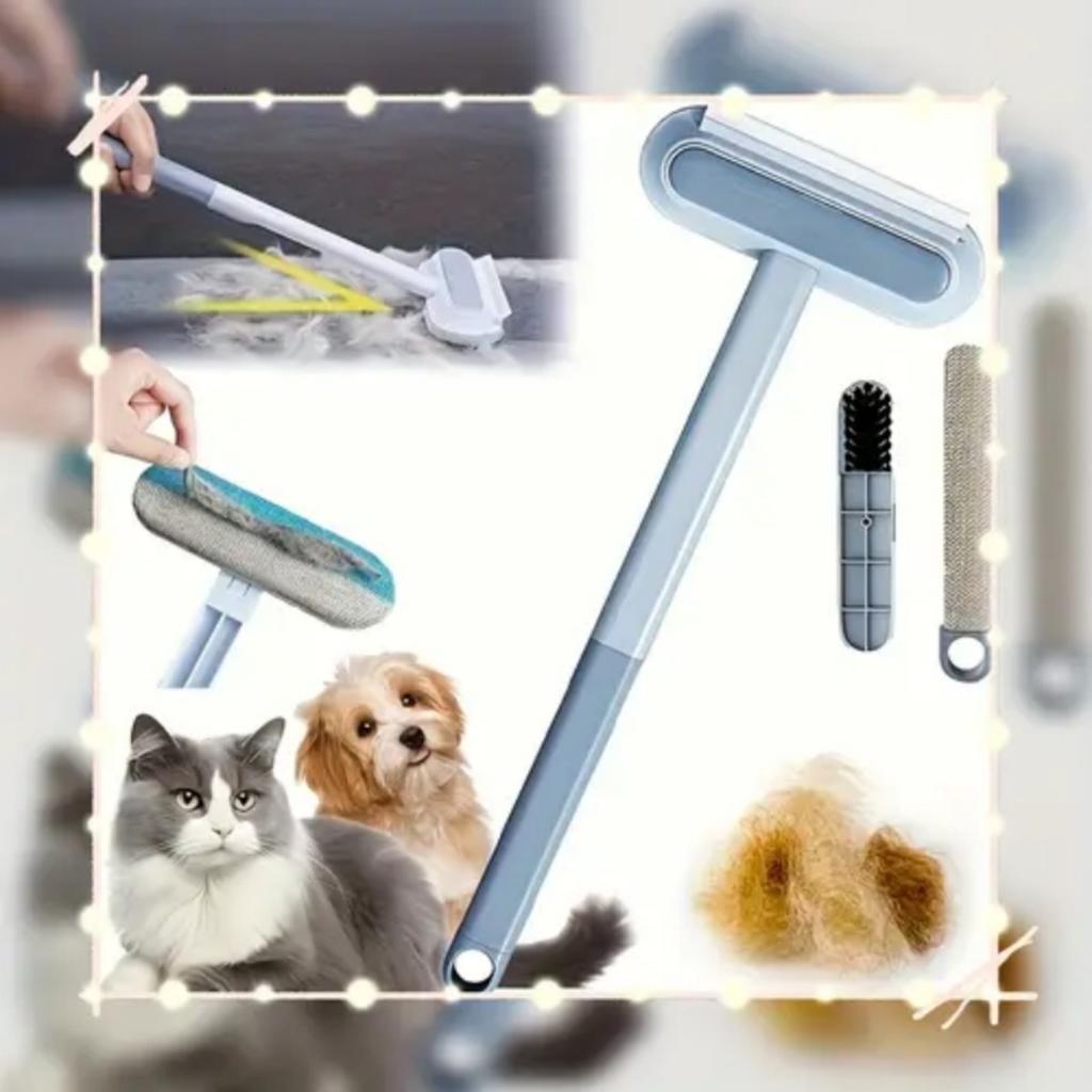 2-in-1 Pet Hair Removal Brush - Washable and Reusable, Suitable for Dog Hair On Carpets and Sofas