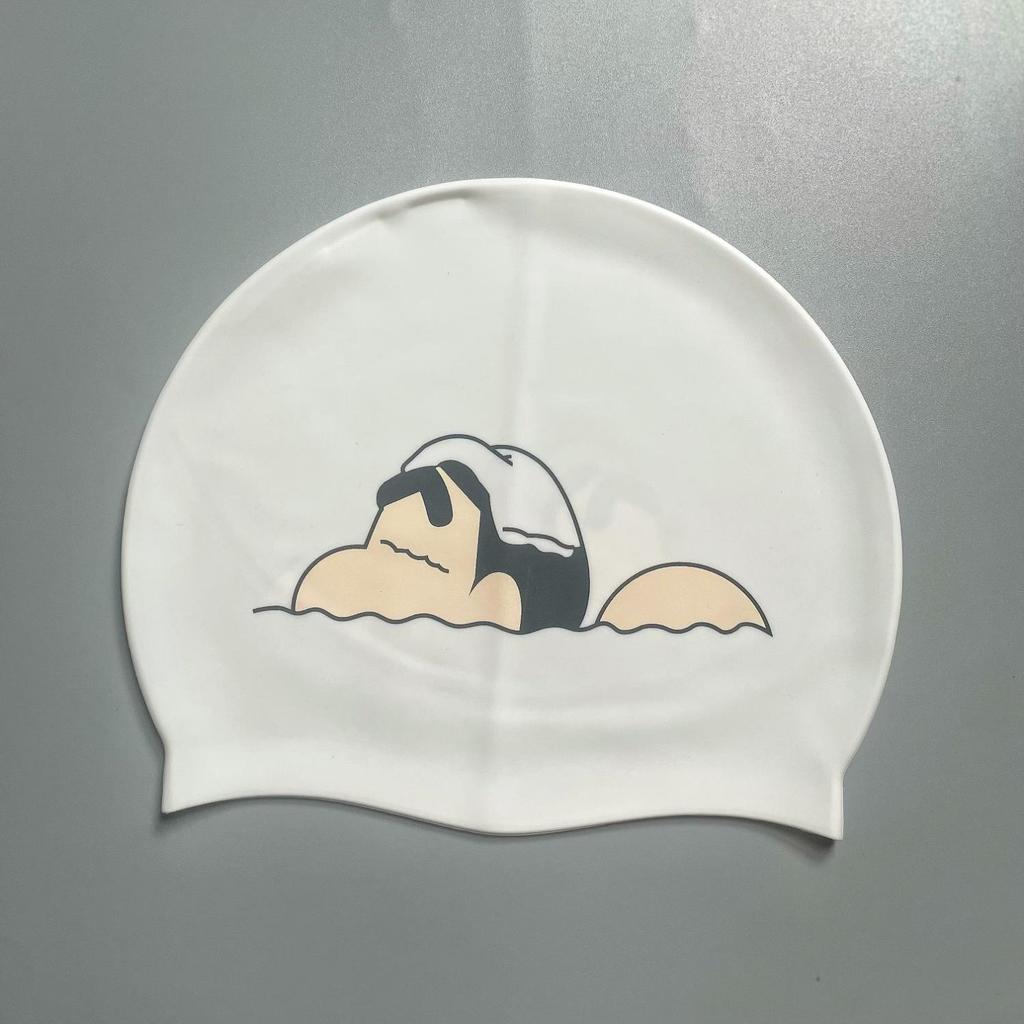 Очень большая мультяшная силиконовая шапочка для плавания для мальчиков и девочек – Водонепроницаемая и мягкая