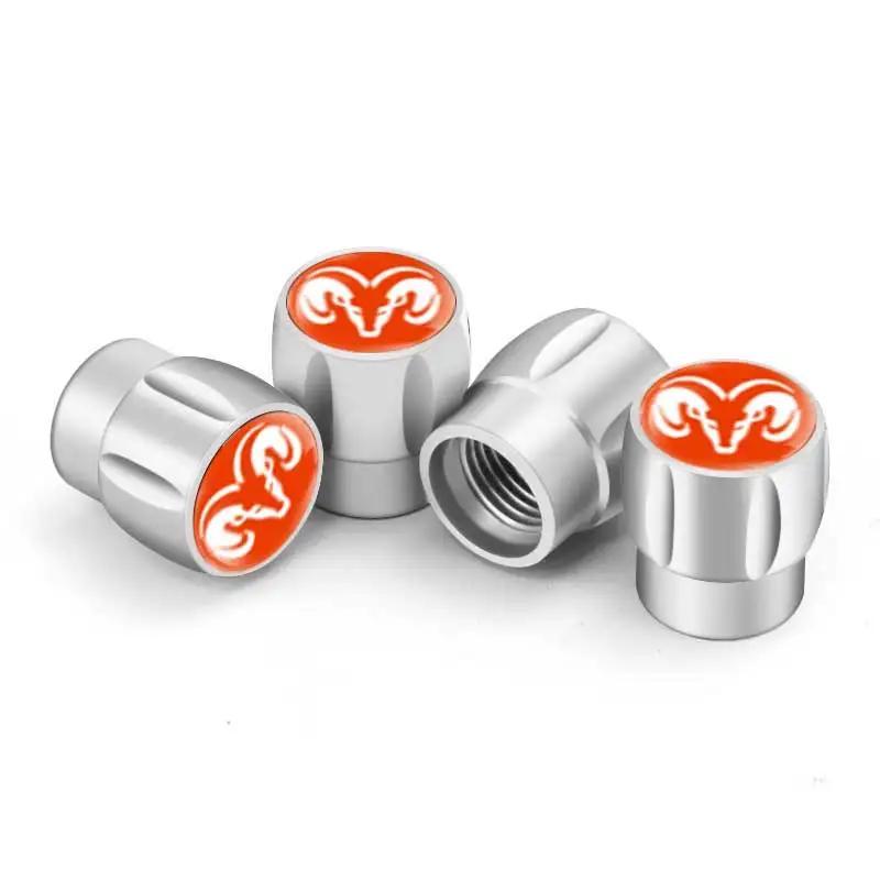 4PCS Alloy Car Wheel Tire Valve Stem Caps Cover for Dodge DURANGO AVENGER CALIBER CARAVAN Challenger CHARGER RAM SRT SXT Viper PP2