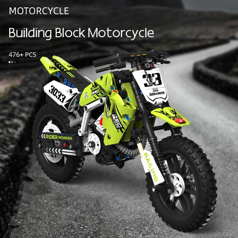 Motorcycle Toy Building Blocks Kit,Stem Bricks Sets,Toys for Boys & Adults,Build A Model Motorcycle 476PCS