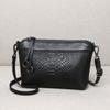 Lychee Pattern First Layer Cowhide Summer Shoulder Messenger Bag Fashionable Snake Pattern Leather Mobile Phone Bag