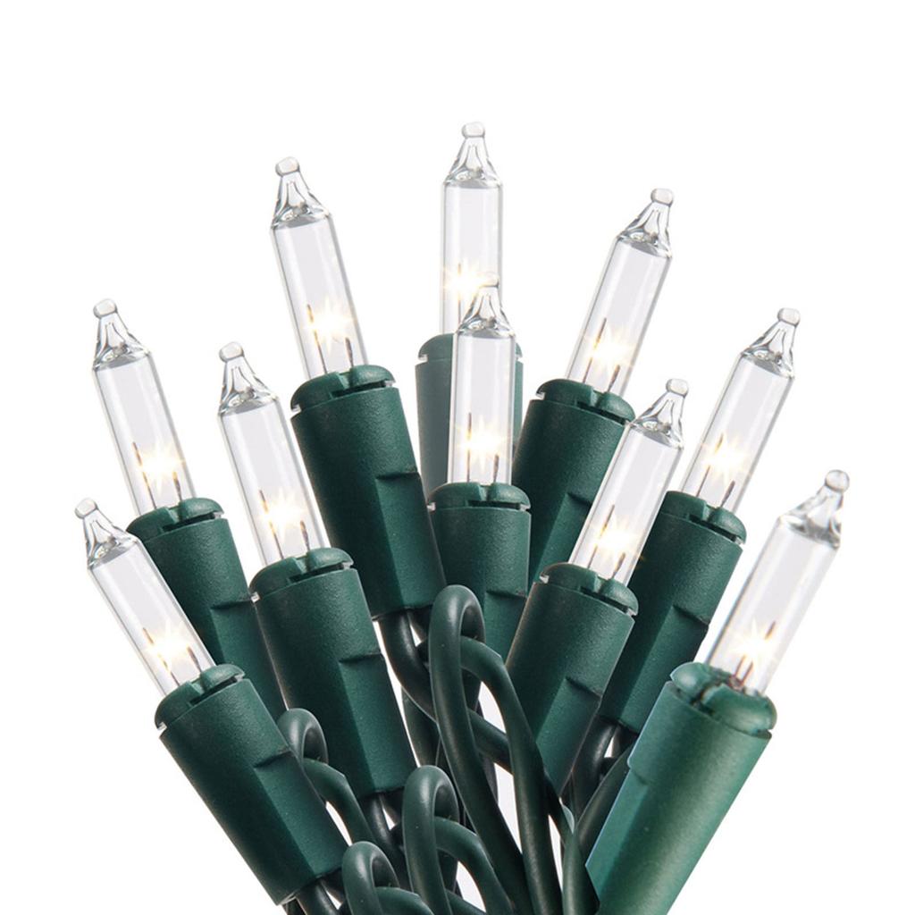 100 Light Christmas Decorative Lights US Standard Tungsten Filament Pull String Light String Outdoor Colored Light String