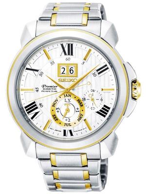 Seiko Premier Kinetic Perpetual Watch SNP152P1 Набор с салфеткой из микрофибры 13x13 см [Импорт]