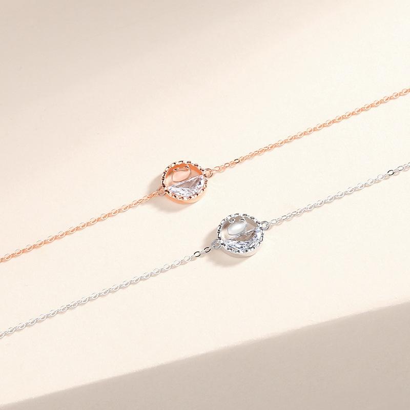 Танциз Стерлингового Серебра 925 пробы с Цирконом Браслет Ювелирные Изделия Геометрический Бисер Цепи Браслеты Мода Изящный Свадебный Подарок для Подруги Женщины