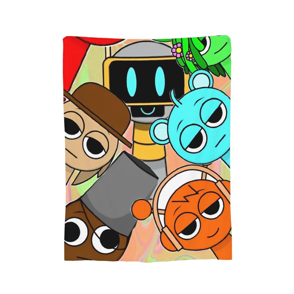 Мультяшная Игра Sprunki Incredibox Плед Фланелевый Плед Летнее Украшение для Кондиционера Мягкое Теплое Покрывало