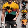 Mens T Shirts Casual Short Sleeve Shirts Fashion Short-sleeved Printed Retro Shirt