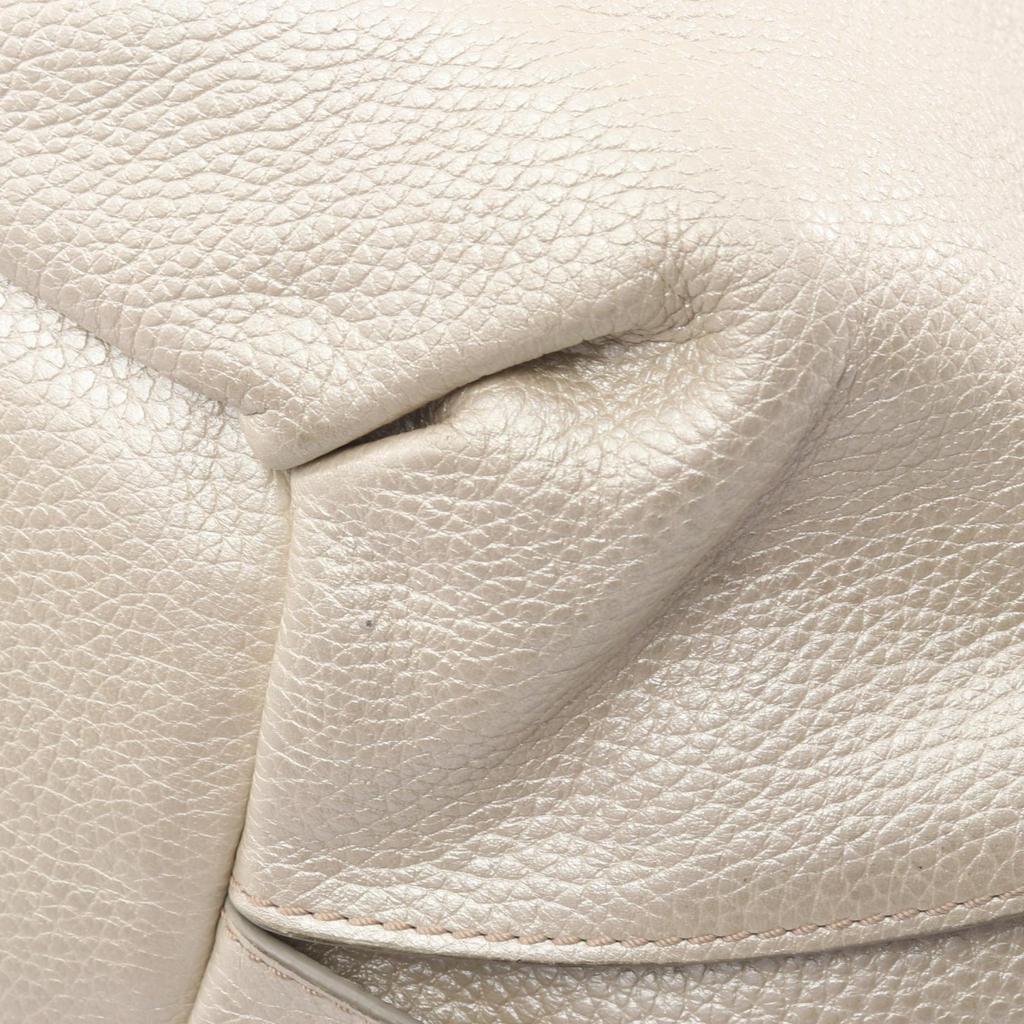 Used CELINE Bitter suite Handbag leather White Used Women