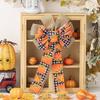 Large Fall Bows for Wreaths Plaid Pattern Fall Wreath Bow New Thanksgiving Ribbon Bows  Porch Decor
