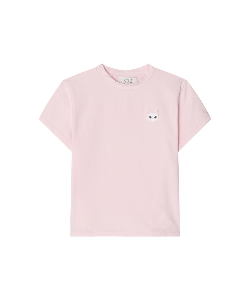 VELLE Lumi Embroidered T-Shirt_Light Pink