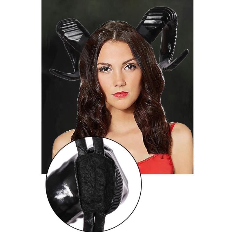 Хэллоуин Ведьма Рога Быка Форма Ободок Снимать Фильм Демон Злой Обруч для Волос Греческий Бог Косплей Вечеринка Костюм Головной Убор