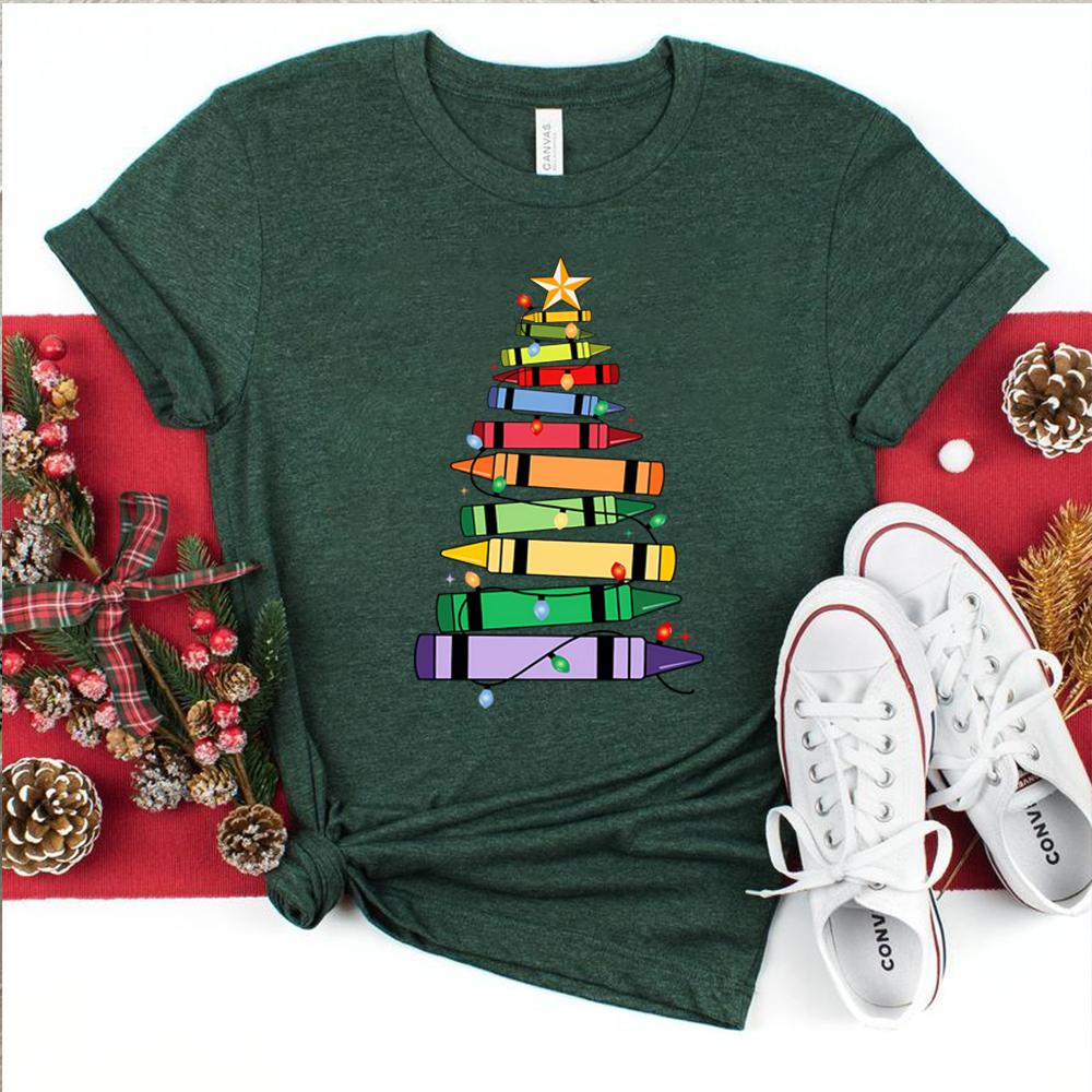 Christmas Teacher Shirt School Christmas Teacher Life Tshirt Lit It Up Xmas Tee Merry Santa Shirt Holiday Party Tops Xmas Gift