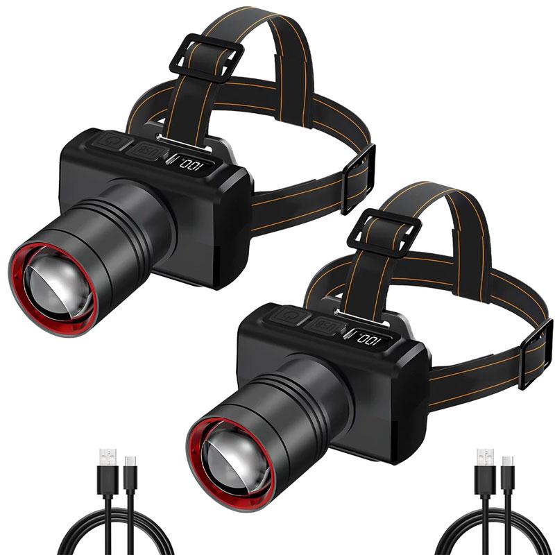 Rechargeable Headlamp Super Bright Head Light Motion Sensor Front Led Head Flashlight Waterproof Outdoor Camping Flashing