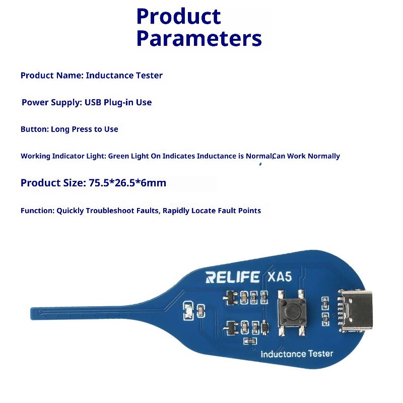 XA5 Inductance Tester for Mobile Phone PC Repair Shop High Sensitivity Motherboard Electromagnetic Fault Testing Device