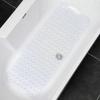 Bath Mat,non-slip Anti-mould Shower Mat,bathtub Mat With Suction Cup And Drain Holes,machine Washable,100 X 40cm Clear2pcs