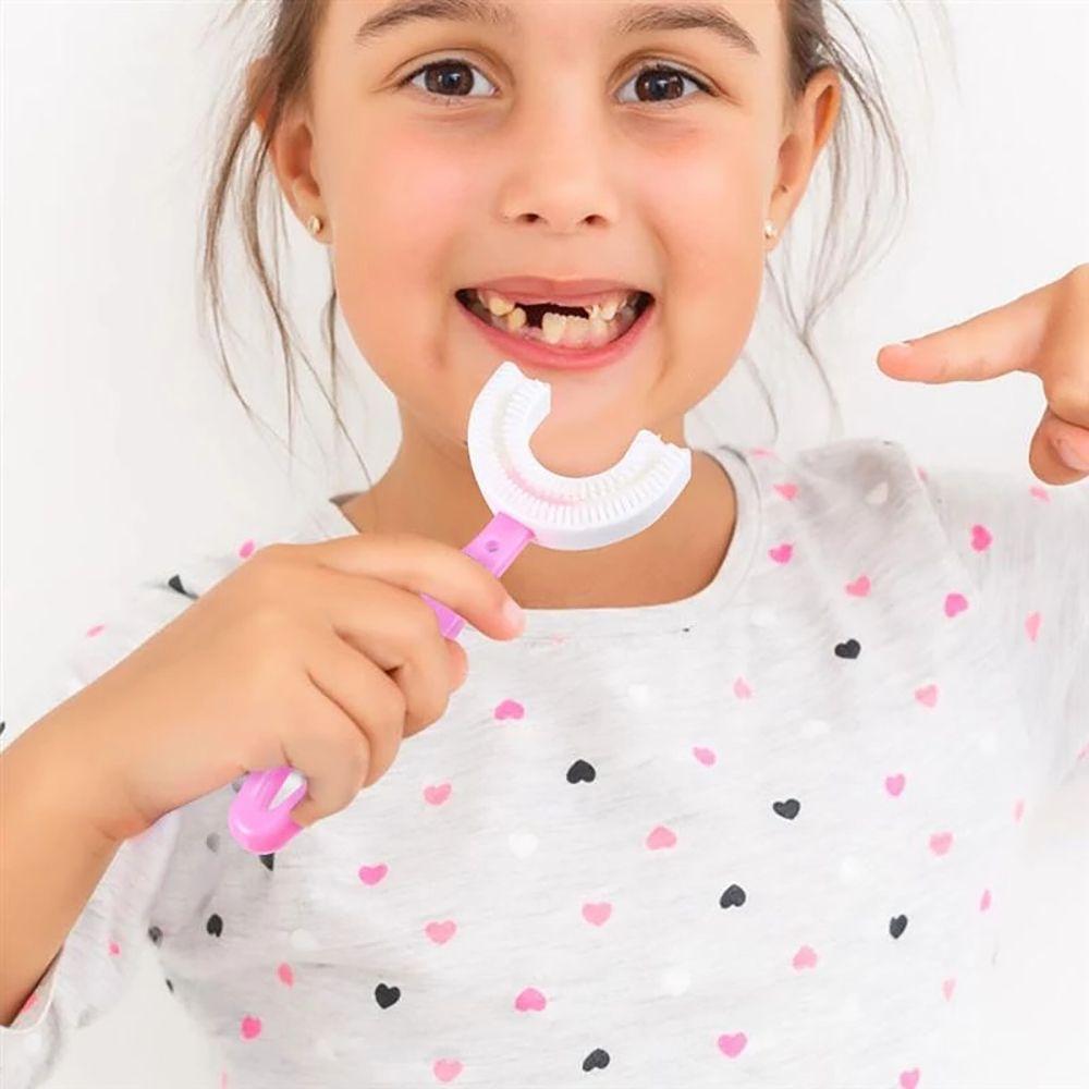 Silicone 2-12 Years Old Teeth Cleaning Brushes Kids Toothbrushes U-Shape Toothbrushes Oral Care