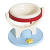 Indoor Cat Feeding Station 2-in-1 Wall Mounted Bowl, Elevated Food Anti-Tipping Foldable Raised Bowl Pet Feeder Shelf, Floating for Cats,