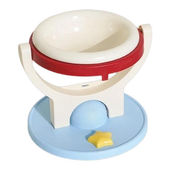 Indoor Cat Feeding Station 2-in-1 Wall Mounted Bowl, Elevated Food Anti-Tipping Foldable Raised Bowl Pet Feeder Shelf, Floating for Cats,