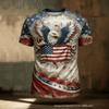 Patriotic USA 250 Print Polo Shirt, Trendy Casual Top For Everyday Wear