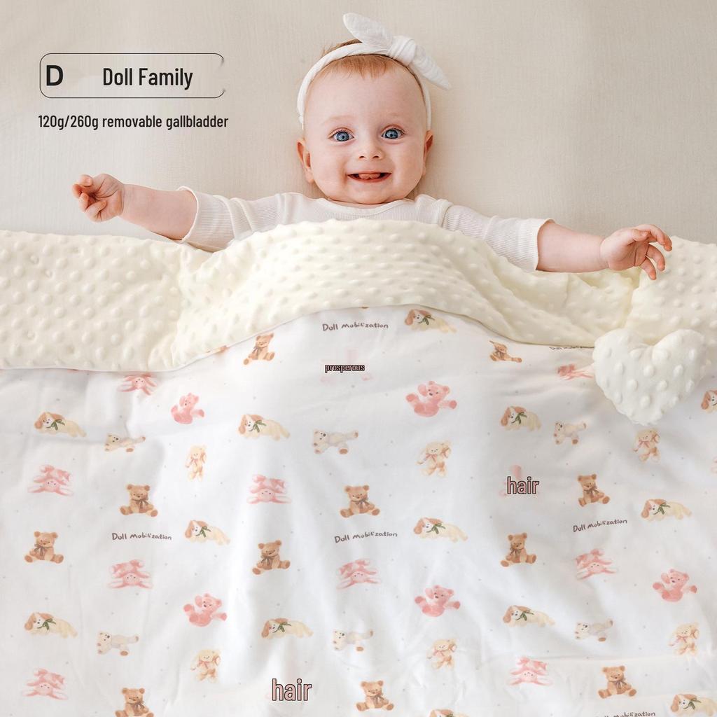 Толстое моющееся бархатное детское одеяло для осени и зимы, со съемным наполнителем, идеально для дневного сна в детском саду