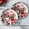 Thickened Party Dinnerware Set Santa Claus Print Paper Plate and Cups  Navidad