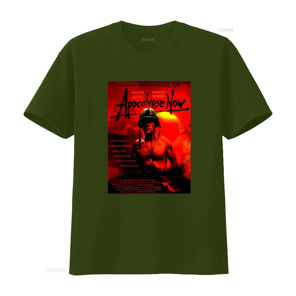 Apocalypse Now V33 Movie Poster Print Mens T Shirt Available in Sizes S 5XL vintage Washed Stylish fashion graphic Versatile