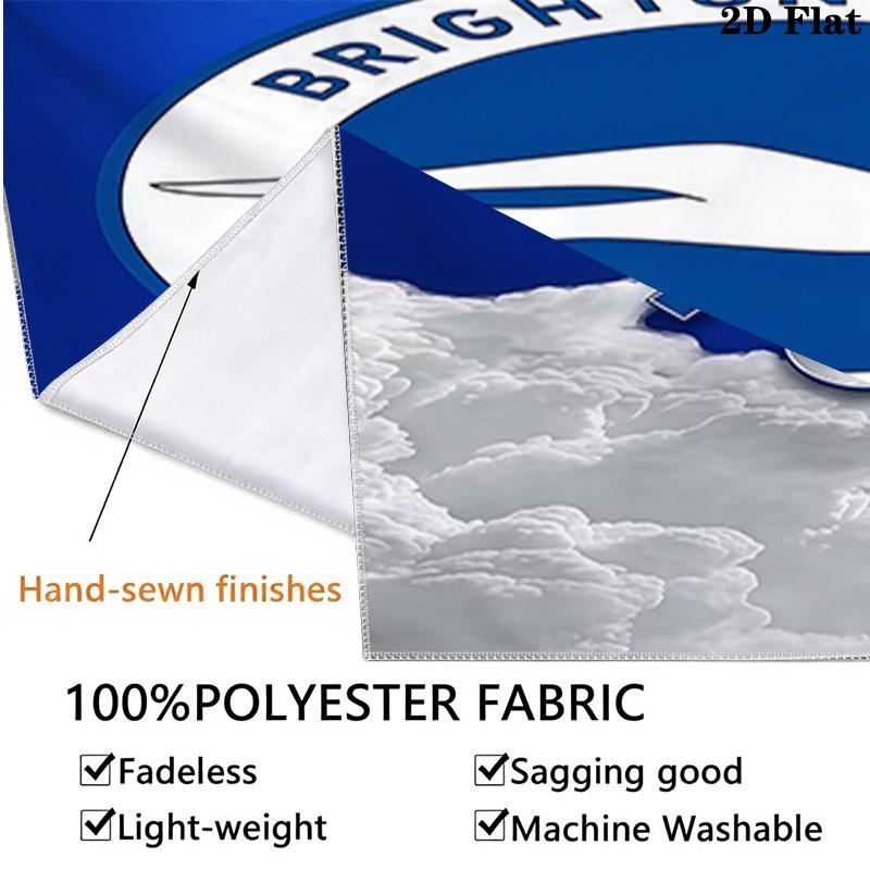 Brighton Hove Albion Custom Name Wall Tapestry Aesthetic Wall Hanging Printed Fabric Blanket Decorative Tapestries for Bedroom Living Room Home Decor