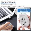 ELECOM Wireless Small 5 AskDoctors EX-G Mouse, 2.4GHz, Quiet, Size, Buttons, Certified, Antibacterial, White, M-XGS30DBSKWH