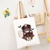 Genshin Impact Game Shoper Kawaii Bags Cute Cartoon Shopper Canvas Tote Bag Shopee Store Shoppers Handbags Women Shopping Bag