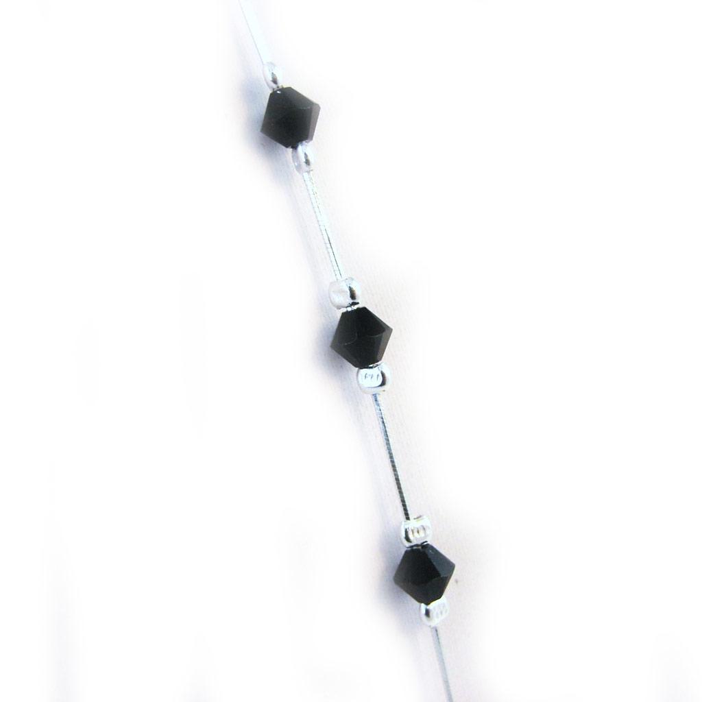 Les Trésors De Lily [G1784] - Черное серебряное колье «Линда»