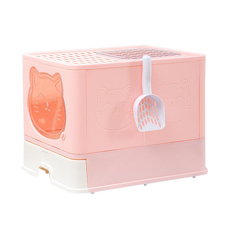 Drawer-type Cat Litter Box Fully Enclosed Anti-splash Cat Toilet Cleaning Supplies