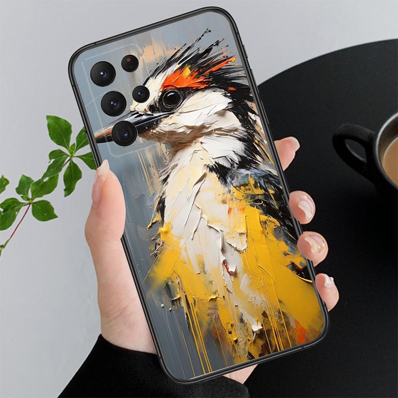 Painting Bird Phone Case For Samsung S23 S22 S21 S20 Ultra S20 S22 S21 S10E S21 S20 FE S24 Plus