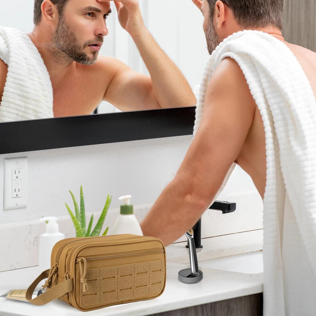 Новая тактическая косметичка для мужчин, гигиеническая сумка, военная сумка для инструментов, подсумки Molle, маленькая дорожная косметичка, мужской набор для бритья, дорожная сумка для душа